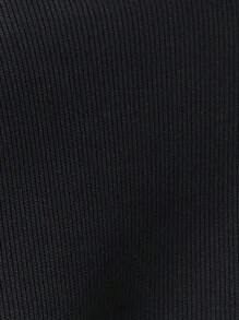 SHEIN LUNE Women's Floral Embroidered Jacket - Black - View 7