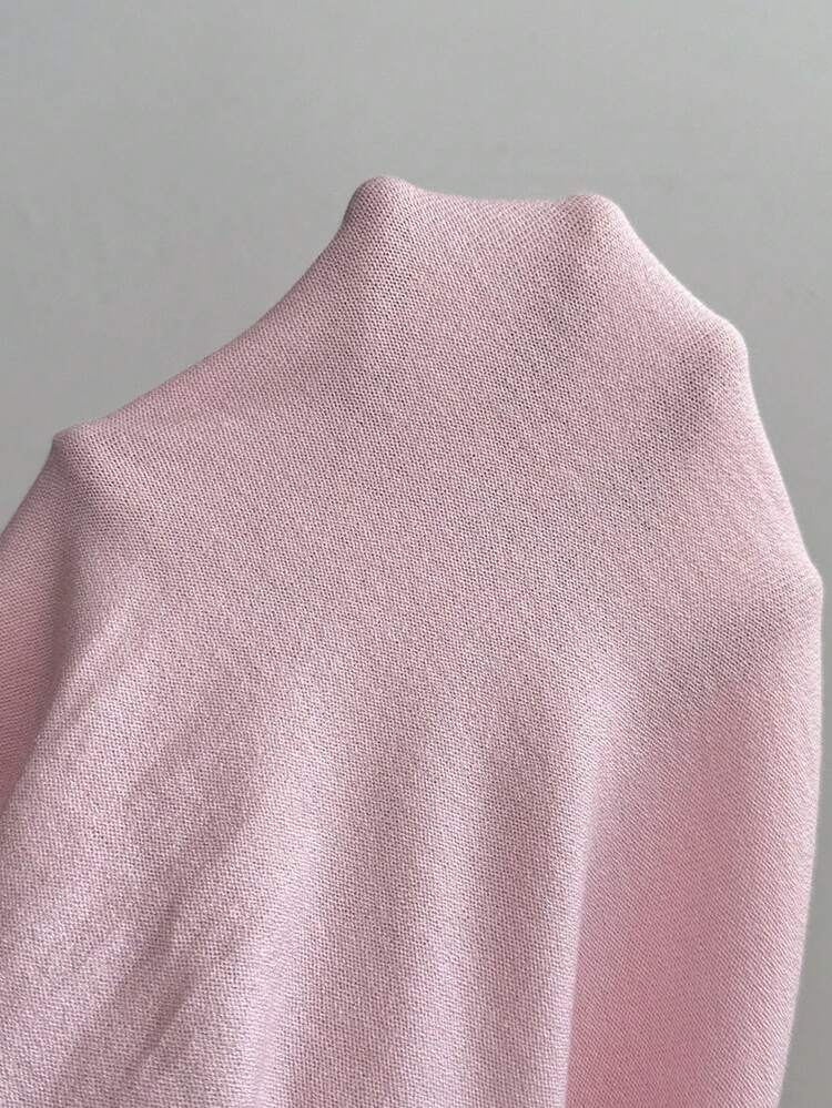 Contrast Color Long Sleeve Knit Pullover Fall Winter Sweater