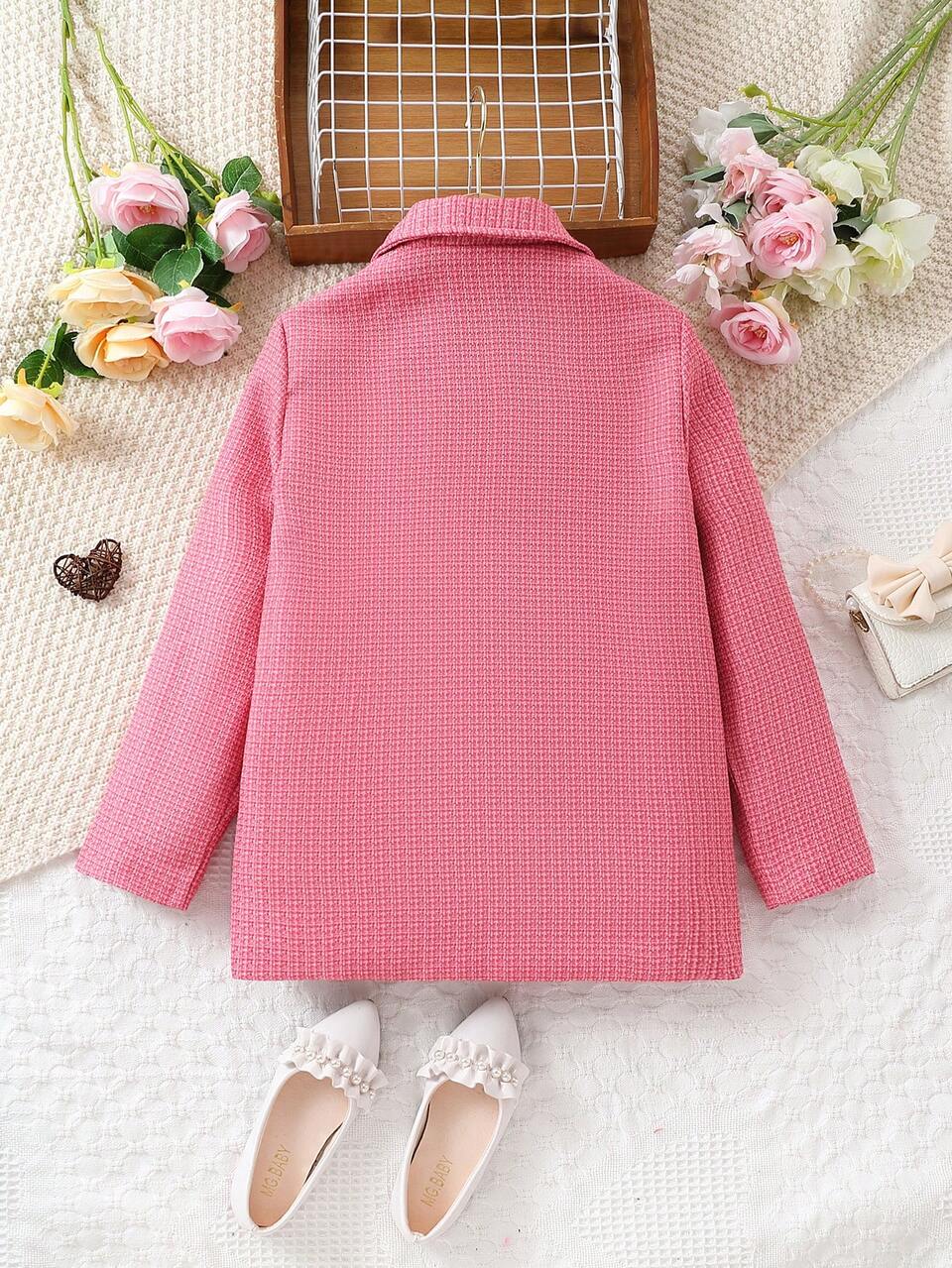 Tween Girls Elegant Thick Woolen Coat