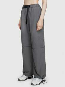 ROMWE Grunge Punk 女式多口袋直腳褲(可轉換,可調長度)