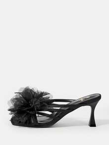 女式高跟涼鞋 - 黑色 - 查看 2