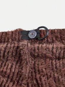 SHEIN Maternity Fashionable Off-Shoulder Top And Skirt Two Piece Set - Brown - View 8