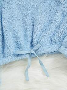 SHEIN EZwear Blue Women's Sweatshirt - Baby Blue - View 3