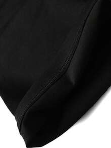 Flirla 大碼貓卡通印花t恤 - 黑色 - 查看 4