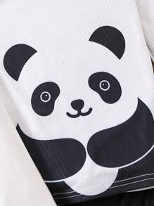 Young Boy Snug Fit Pajama Set Featuring Bear Elements - Multicolor - View 3