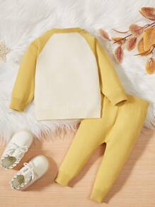 Baby Boys' Color Block Sweater Set - Yellow - View 2