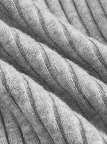 SHEIN MOD Solid Color Bow Knot Decor Off Shoulder Slim Fit Sweater Dress