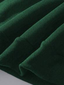 Flirla Plus Size & Letter Printed Hooded Sweatshirt With Drawstring And Thermal Lined Pullover Fall Outfit - Green - View 5