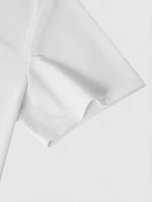 Manfinity RSRT Men's Plus Size Palm Tree Print Short Sleeve T-shirt - White - View 3