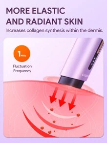 JMMO Masajeador facial, máquina de radiofrecuencia para tensar la piel, masajeador facial con EMS para arrugas de ojos y cuello, dispositivo de cuidado de la piel 4 en 1, regalos de Navidad, artículos necesarios para la belleza y el cuidado personal, accesorios esenciales para vacaciones, suministros de camping - Morado - Ver 3
