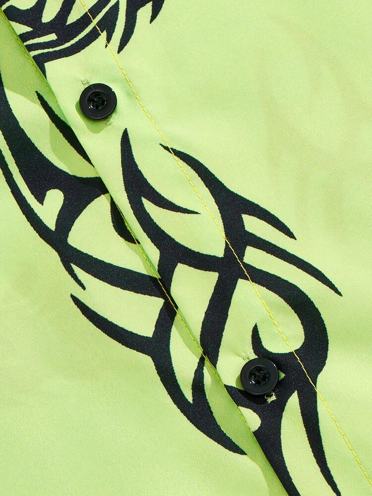 Men's Short Sleeve Turn-down Collar Shirt