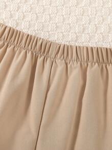 春夏季寶寶男孩時尚俊俏馬球領長袖衫+長褲套裝 - 彩色 - 查看 6