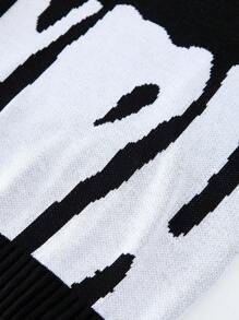 男士時尚休閒針織毛衣,適合秋冬季節、派對和戶外活動,保持暖和 - 黑色 - 查看 4