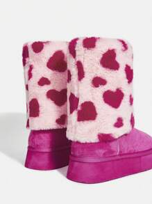 SheIn ICON Women's Snow Boots - Hot Pink - View 7
