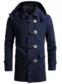 Manfinity Homme Nam Duffel áo Với Đính kèm - Màu xanh hải quân - Xem 5