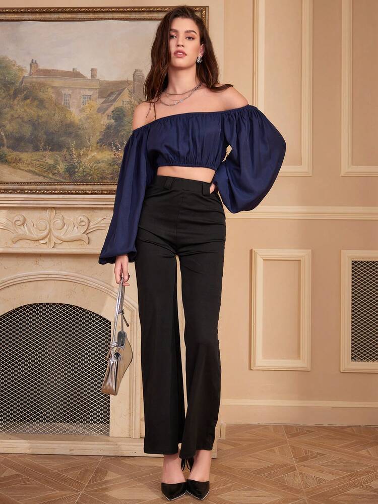 Women's Off-Shoulder Lantern Sleeve Blouse Fall Cloth For Women