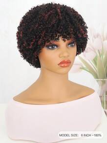 180% Piano Color Natural/BUGA Color Afro Kinky Human Hair Wigs - SNATURAL/BUG - View 2