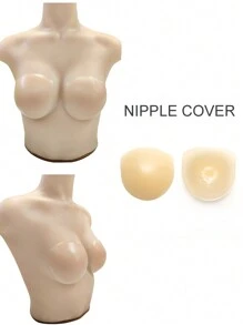 1對半月形矽膠內墊,適用於胸罩 - 杏色 - 查看 1