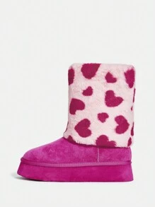SheIn ICON Women's Snow Boots - Hot Pink - View 8