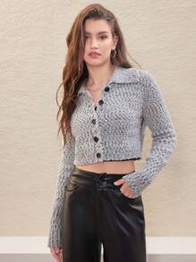 Anewsta 女士單扣釦羊毛衫