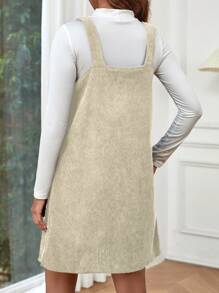 SHEIN Maternity Spaghetti Strap Dress - Beige - View 2