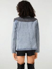 Icel New York Áo khoác denim thường ngày Color Block của nhà thiết kế, ngày lễ, lễ Tạ ơn - Nhiều màu - Xem 2