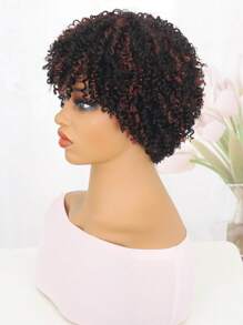 180% Piano Color Natural/BUGA Color Afro Kinky Human Hair Wigs - SNATURAL/BUG - View 3