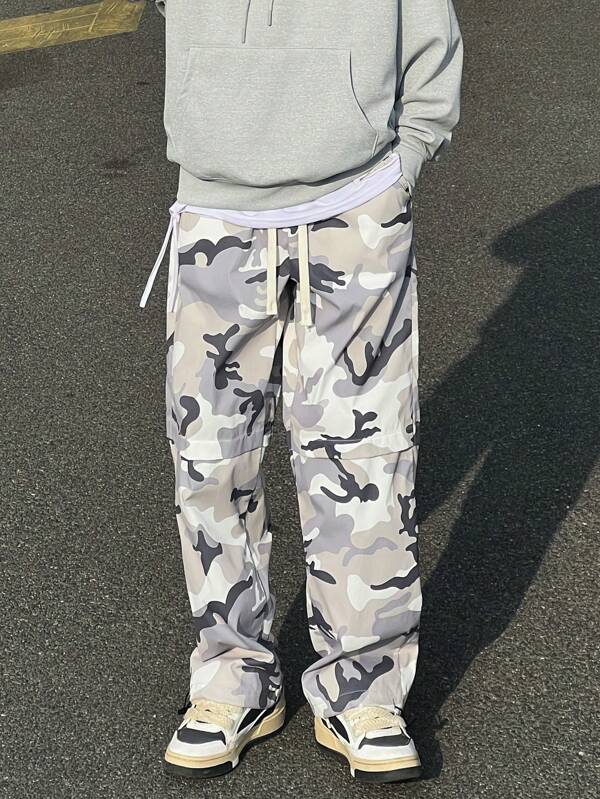 Claim Dot Pantalones holgados con cordón en la cintura, pantalones de vacaciones largos, para regalos de esposo o novio, pantalones de camuflaje, pantalones holgados, otoño