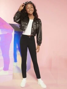 Mädchen-Solid-Jeans im Tween-Alter