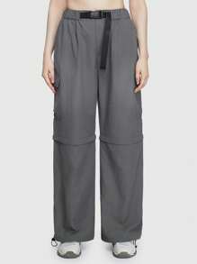 ROMWE Grunge Punk 女式多口袋直腳褲(可轉換,可調長度)