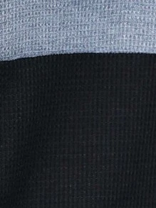 EMERY ROSE Color Block Drawstring Hoodie - Multicolor - View 4