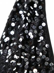 Hauture Plunging Neck Sequin Halter Dress - Multicolor - View 8