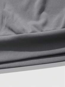 Manfinity Homme 大尺碼男士袋鼠口袋對比綁帶連帽衛衣和運動長褲套裝 - 藍白色 - 查看 7