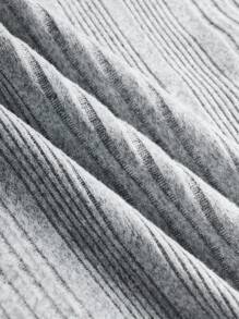 SHEIN Thai sản Màu thuần Phong cách Đơn giản Đầm - Xám - Xem 6