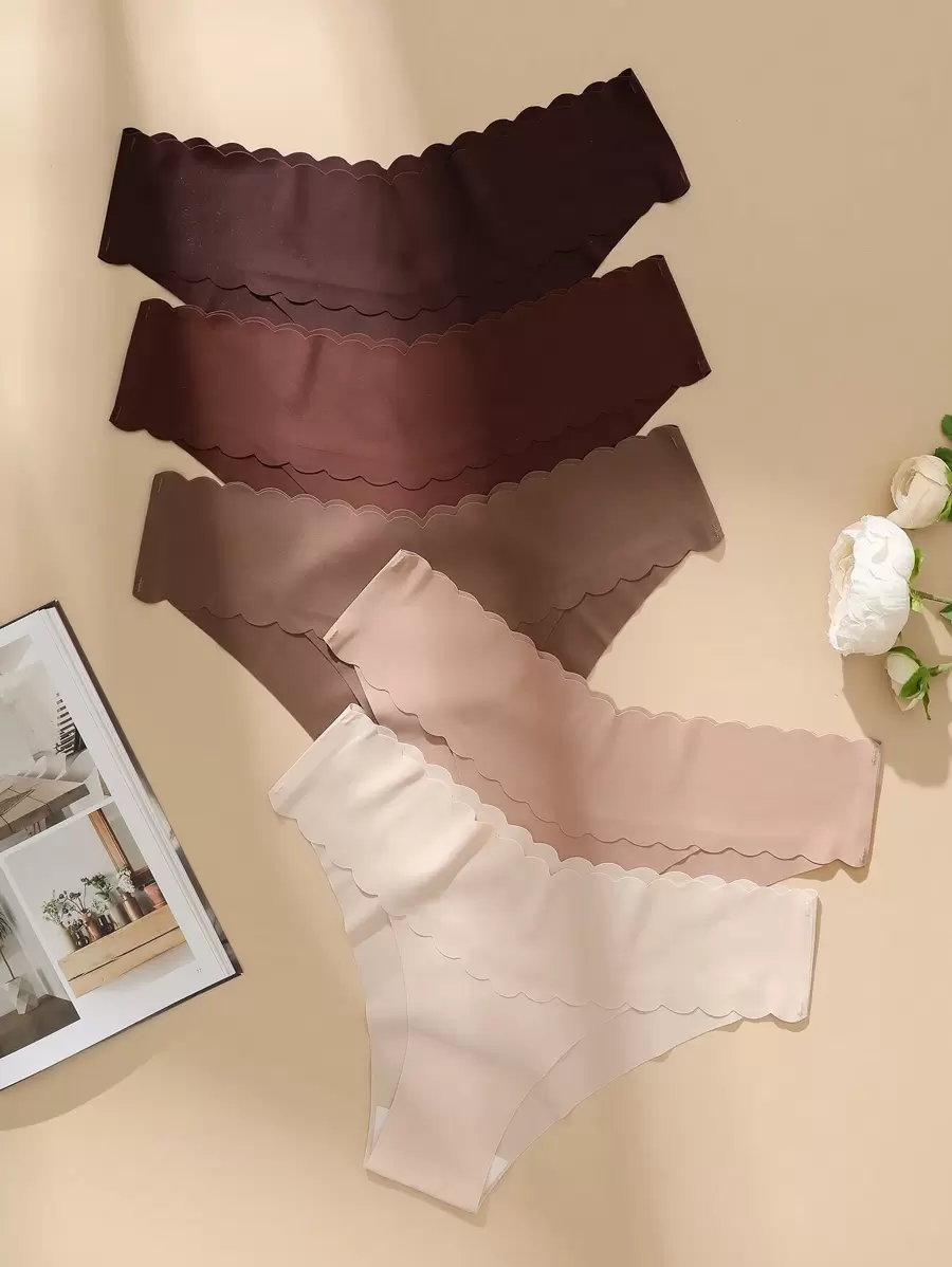 Women's Seamless Triangle Panties, Pack Of 5 - Multicolor - View 1