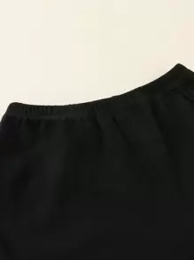 3入組青少年用信封和火焰印花睡衣套裝 - 黑與白 - 查看 3