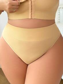 Damen Slip Mit Rippenmuster In Übergröße