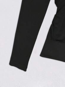 Easithlete Bộ 3 món tập yoga cho nữ, thiết kế khoét lưng hoa trên quần legging thể thao, ngắn, liền mạch, cao & kiểm soát bụng, nâng mông để kiểm soát bụng, kiểm soát bụng, nâng mông - màu đen - Xem 6