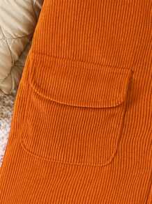 Baby Boys' Striped High-neck Long Sleeve Top And Casual Suspender Pants Set - Coffee Brown - View 3