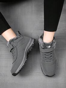 女士冬季加厚保暖防水运动鞋，适合中老年人，可搭配开衫，女靴，毛绒靴，雪地靴