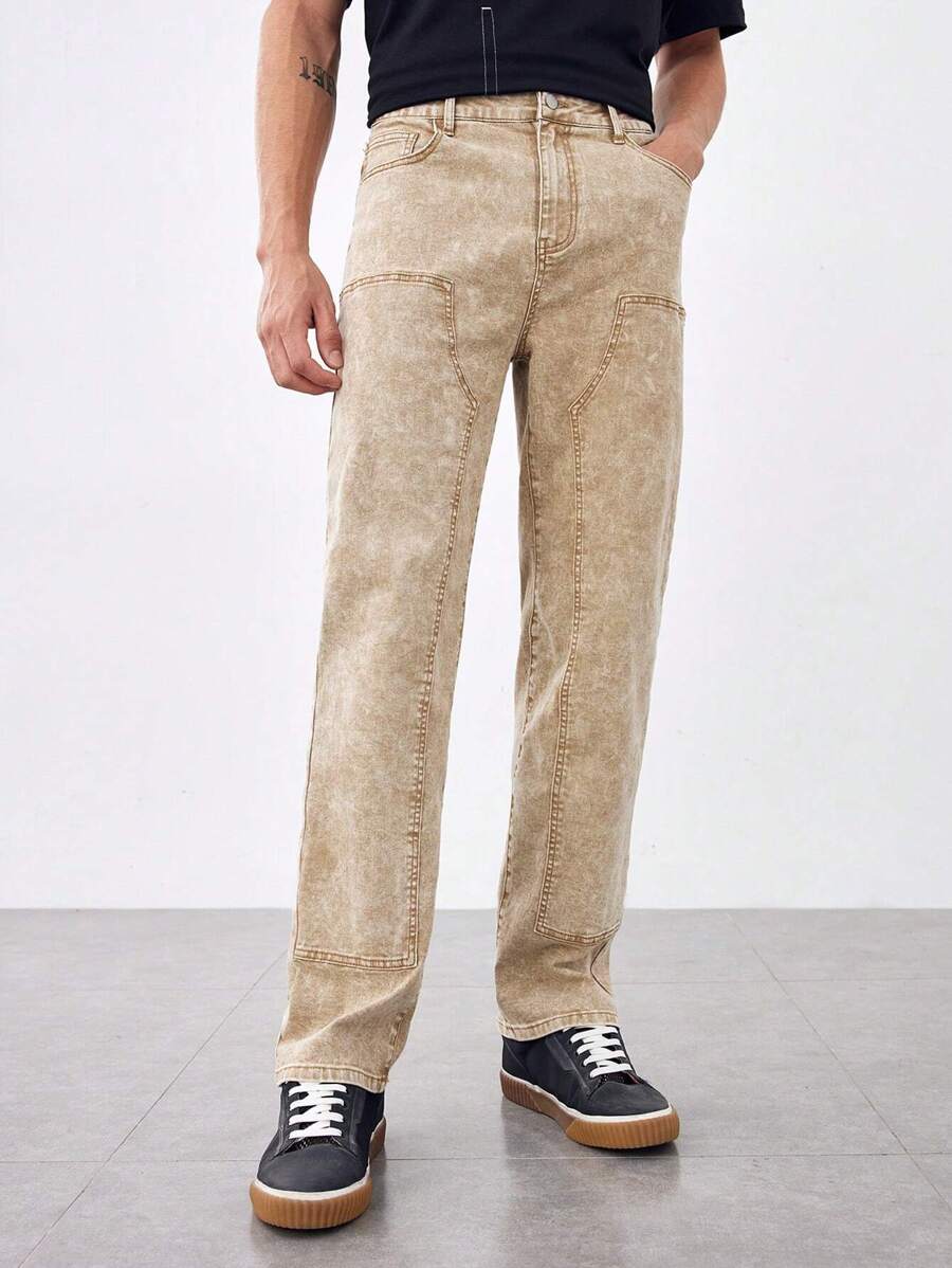 Manfinity VCAY Men's Straight Leg Jeans - Multicolor - View 1