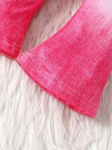 Baby Girls' Flare Jeans With Printed Pattern - Multicolor - View 5