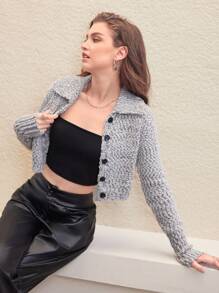 Anewsta 女士單扣釦羊毛衫