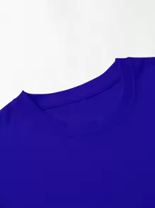 Manfinity Homme 男款字母印花短袖t卹 - 藏蓝色 - 查看 4