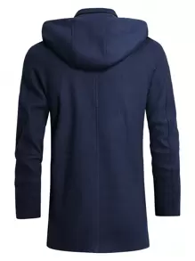 Manfinity Homme Nam Duffel áo Với Đính kèm - Màu xanh hải quân - Xem 2