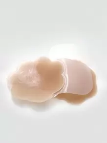 1pair Flower Shaped Silicone Nipple Covers - Dusty Pink - View 5