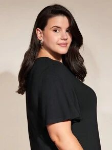 SHEIN BASICS Suknie Rozmiar Plus Równy Codzienny