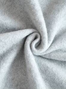 SHEIN LUNE 女士猫咪印花 3D 耳朵装饰保暖内衬连帽衫 - 淺灰色 - 查看 4