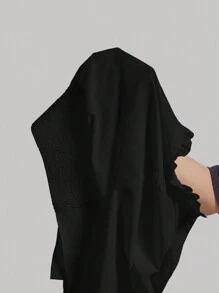 SHEIN MOD 大尺碼燈籠袖上衣,帶有裝飾性皺邊 - 黑色 - 查看 5