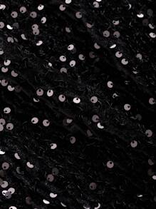 DAZY 女士亮片半身裙 舞会半身裙 秋季半身裙 新年女装 - 黑色 - 查看 4